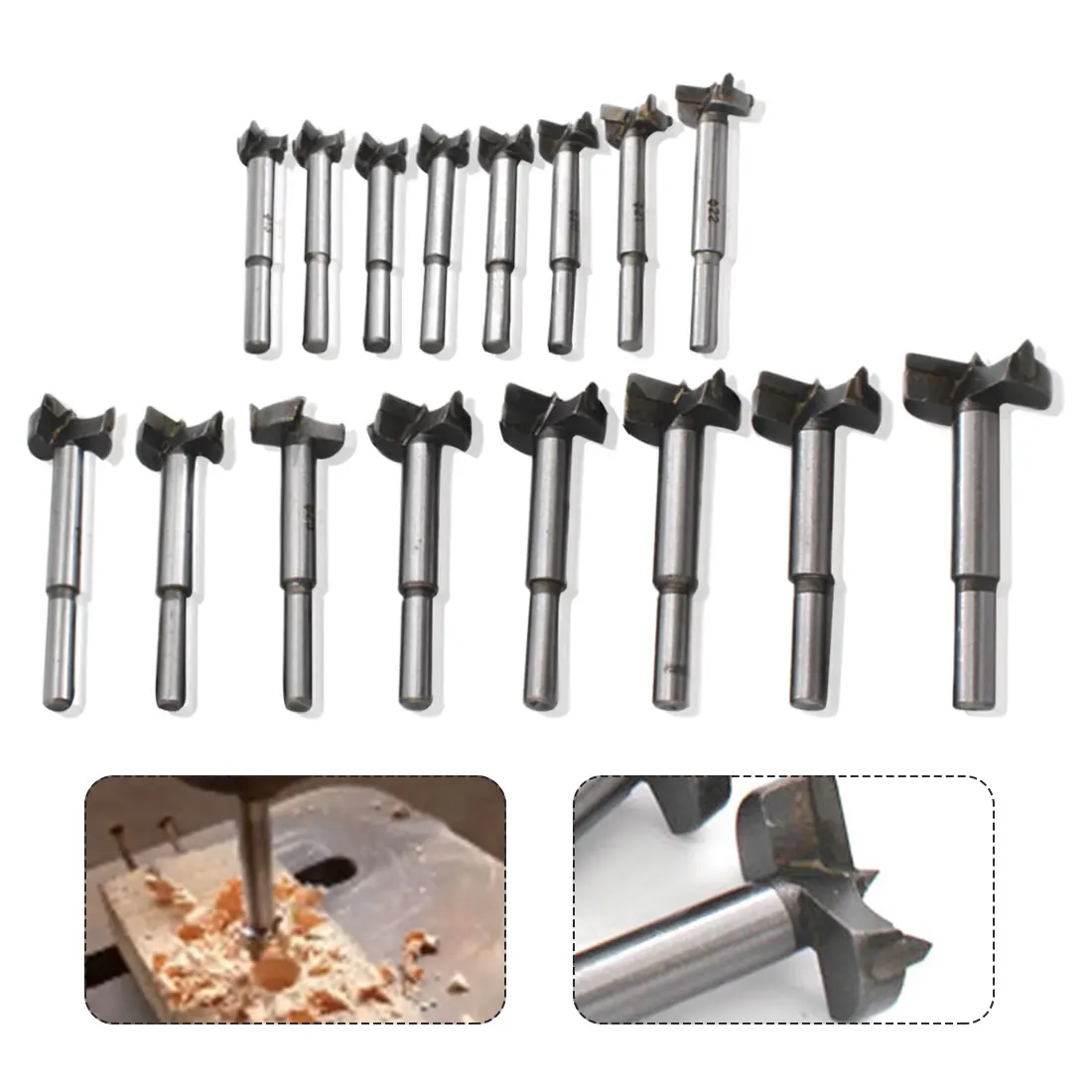 

16pcs 15-35mm Core Drill Bits Professional Woodworking Hole Saw Wood Cutter For Rotary Tools