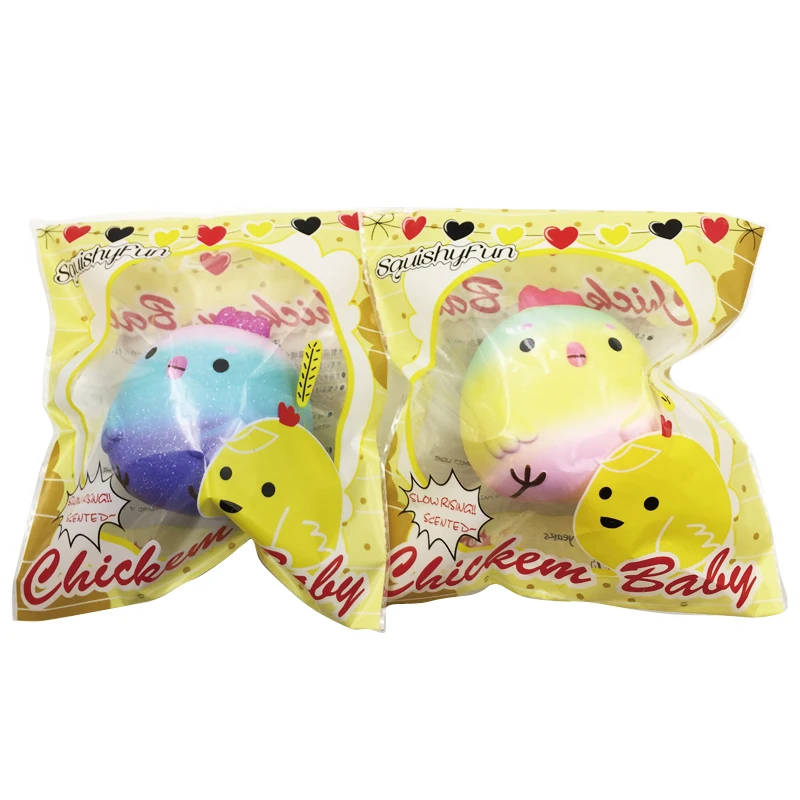 Squishyfun галактика Радуга ребенок цыпленок курица Сжимаемый пу животное слон