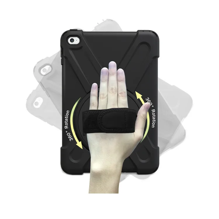 Портативный тяжелых Tablet чехол для Apple iPad mini 4 A1538 a1550 дети Безопасный противоударный кремния Броня обложка w ручной/плечевой ремень