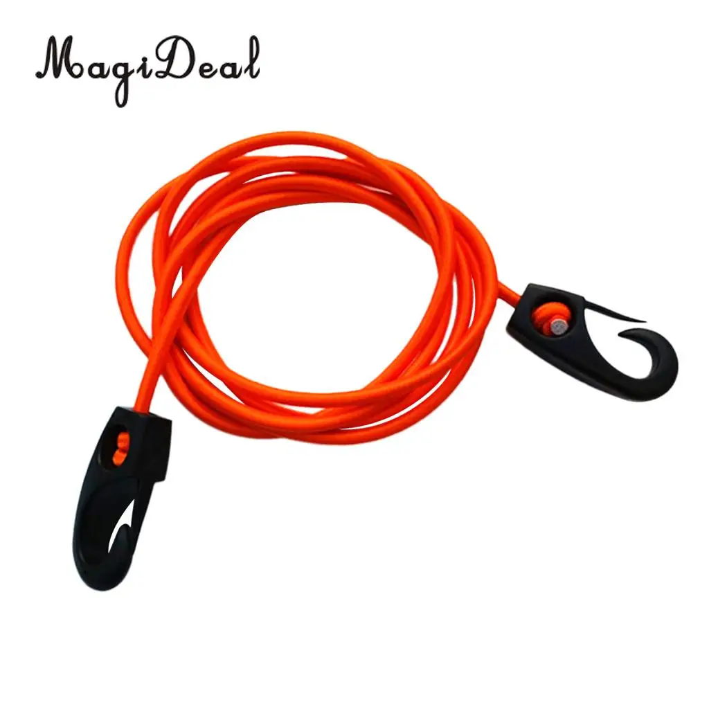 MagiDeal 185mm 5mm Elastic Bungee Cord Shock Rope Lanyard & Hook Snaps Tie Down Fishing Dinghy Kayak Boat RV Caravan