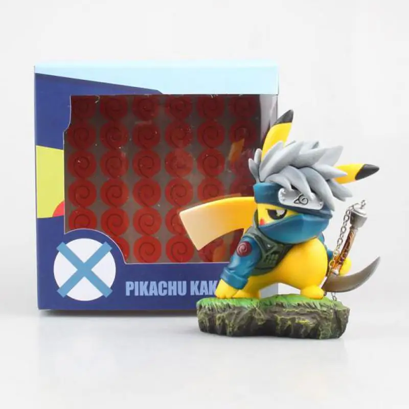 

Pikachu Cosplay Naruto Kakashi Action Figures Collection Toys 10cm