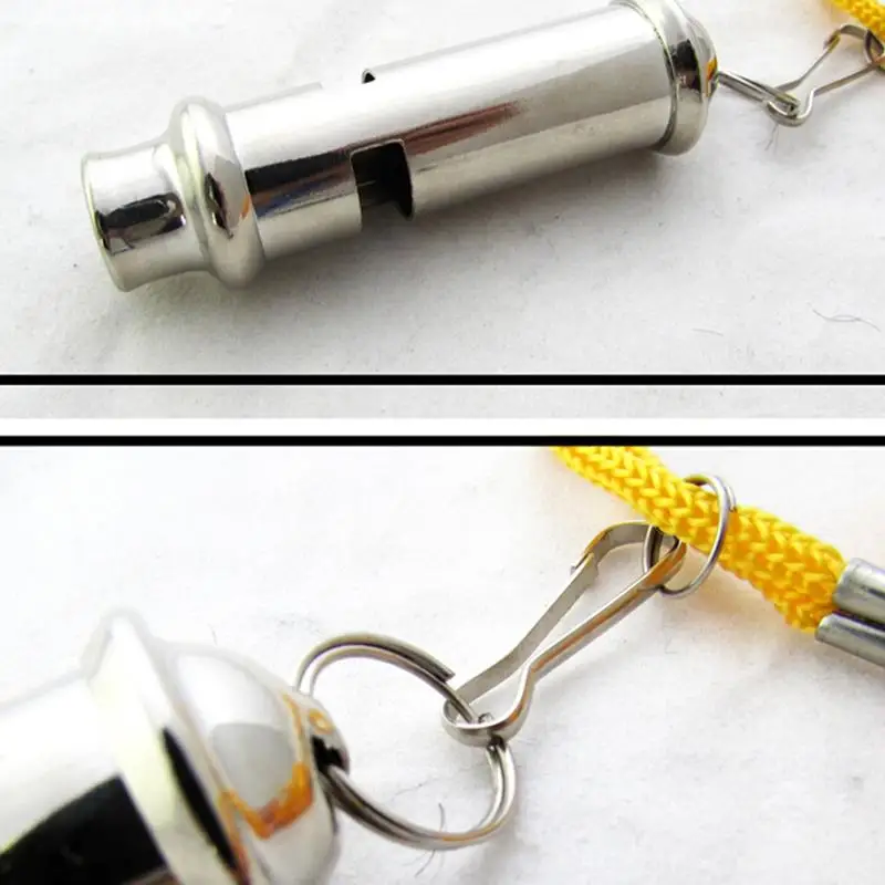 

1PC Metal Coach Referee Whistle With Lanyard Neck Rope Cord Emergency Security Outdoor Ball Sports Game Dog Trainning Whistle