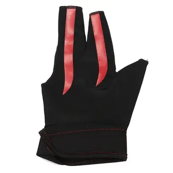 

Elastic Lycra Nylon 3 Fingers Billiard Glove For Pool Cue and Snooker Cue Red + Black