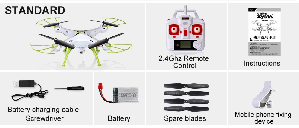 Syma X5SW 2,4 ГГц 4CH 6 оси гироскопа RC Quadcopter с HD Wifi селфи-камера мини Drone НЛО Классический вертолет подарок для начинающих мальчик