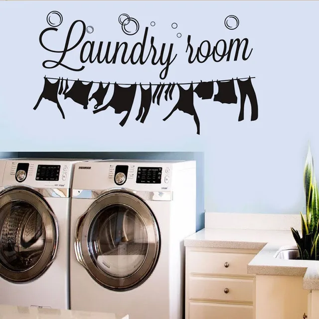 Laundry Room Wall Sticker Signs Window Door Decor Art Laundry Room Wall Sticker Signs Window Door Decor Art Removable Vinyl Wallpaper Home