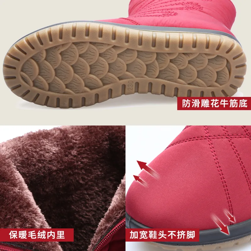 EXCARGO/зимние ботинки; женская зимняя обувь; Новинка года; женские водонепроницаемые Нескользящие бархатные ботильоны; женская хлопковая обувь; ботинки для мам