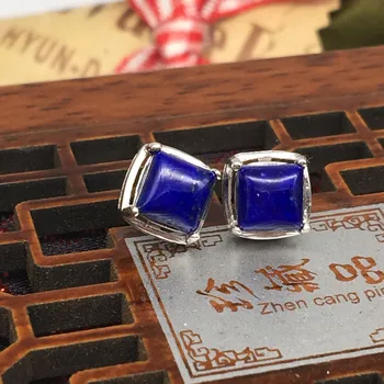 

925 silver inlaid stone earrings, simple generous wholesale, one on behalf of