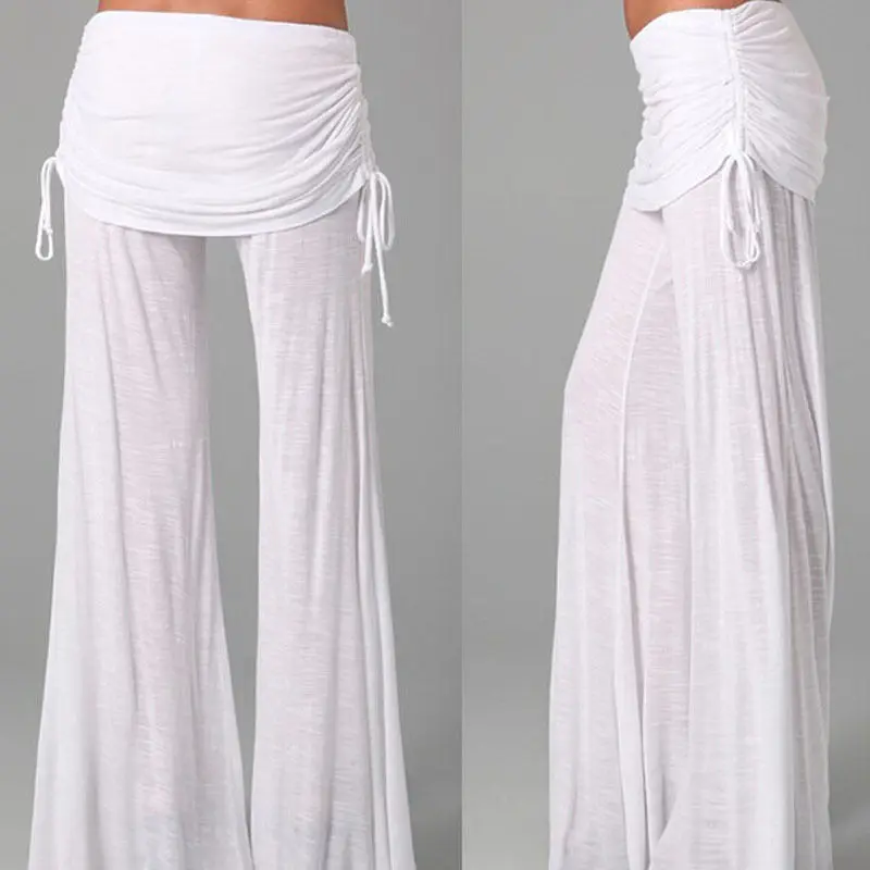 Женские брюки Palazzo Длинные свободные с высокой талией 2018|loose casual pants|ladies trouserswide leg |