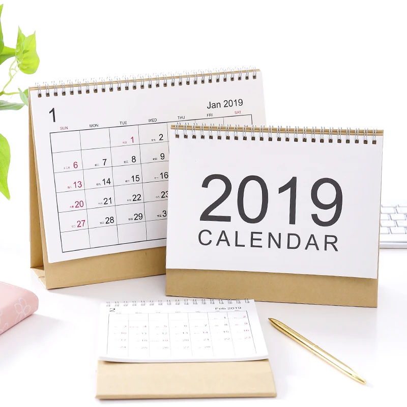 

simple Printing Calendar Desktop Stationery Diy Plan Customized 2019 Calendar 2019 Desk Accessories Office Table Kalender 2019