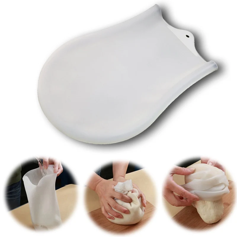 1pc Pastry Kneading Dough Bag Silicone White Non-Stick Pastry Blender Bag DIY Home Made Dumpling Noodles Bag Tools