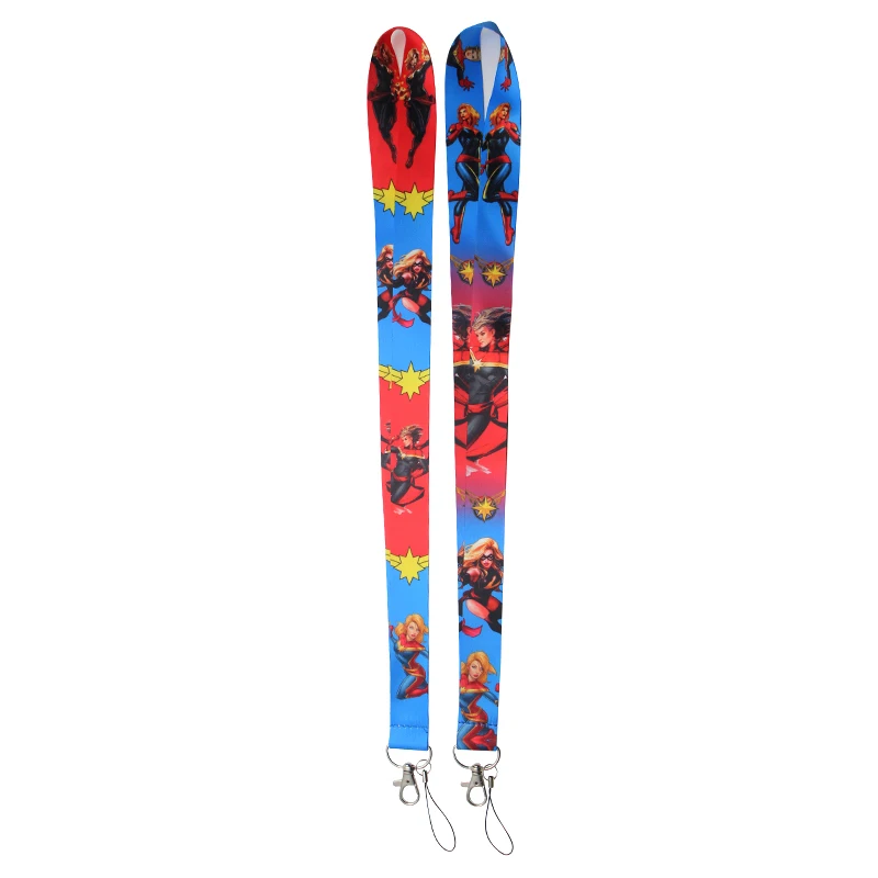 P3626 Dongmanli капитан брелок с героями Marvel Lanyards держатель удостоверения личности ID карта Пропуск Тренажерный зал мобильный телефон USB бейдж держатель ключевой ремень