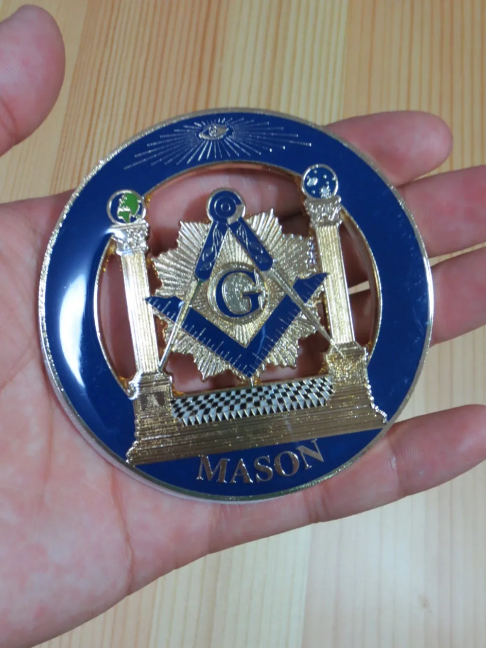 Масонский автомобильный значок эмблема Freemason N3 MASON