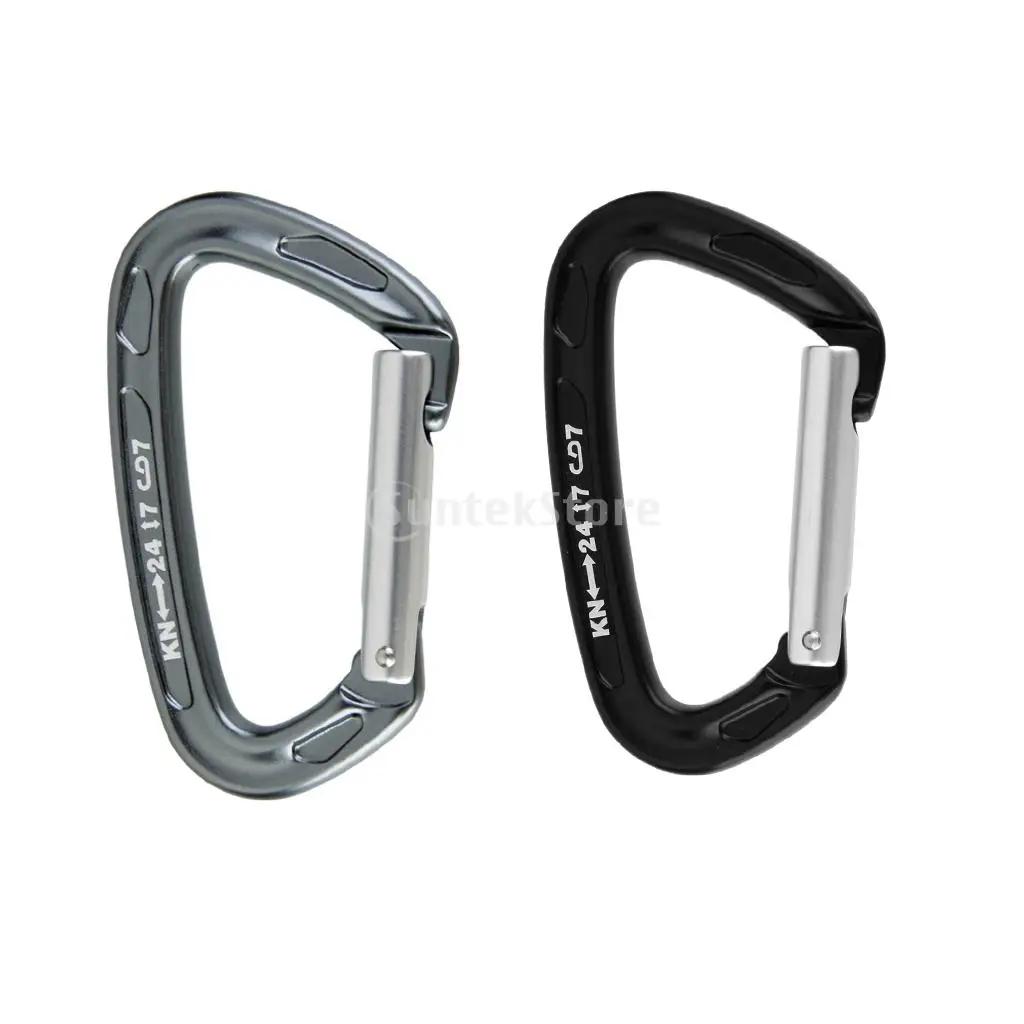 SPMART Outdoor Mountaineering Climbing Aluminum Carabiner 24KNin