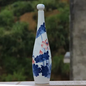 

Jingdezhen hand painted temple jar vase ceramic porcelain antique lotus pattern