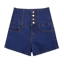 Deodar новые модные женские туфли Высокая талия промывают сплошной цвет короткие Лидер продаж корейский уличный стиль Мини Джинсы для женщи