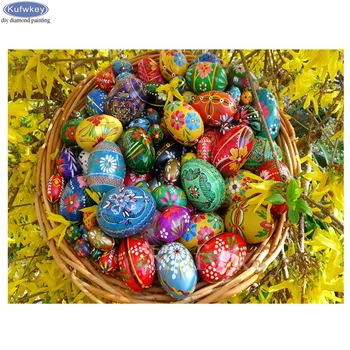 

Square Diamond Painting Cross Stitch Easter egg DIY Diamond Mosaic Kit Diamond Embroidery Patterns rhinestone Wall sticker B768