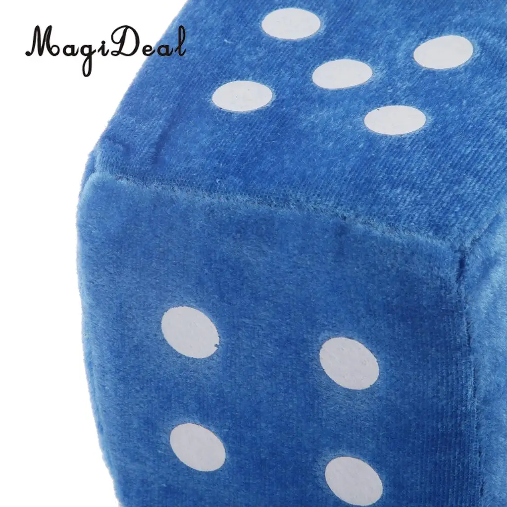 4 inch Soft Stuffed Plush Toys Dice Cube Car Window Mirror Hanger Sticky Decor Birthday Party Favors Novelty Toys Gift 10x10x10