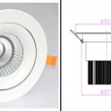 AC100-240V 40 Вт Встраиваемый светодиодный лампы верхнего света Cree COB локальное освещение