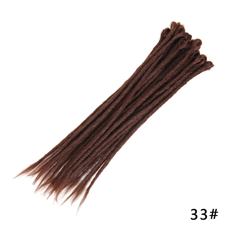 1 шт красочные дреды вязаные крючком косы канекалон Джамбо прическа высокая температура нити синтетические плетеные волосы для наращивания - Цвет: 33