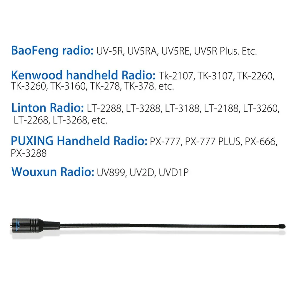 1 шт. NA-771 SMA-F SMA типа «мама» для Baofeng UV-5R UV-B5 UV-B6 BF-888S двухстороннее радио двухдиапазонный VHF/UHF 144/430 МГц антенна