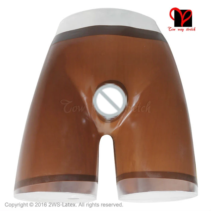 Шорты боксеры из латекса с длинными штанинами размеры до XXL|rubber pants|penis rubberpanties penis |