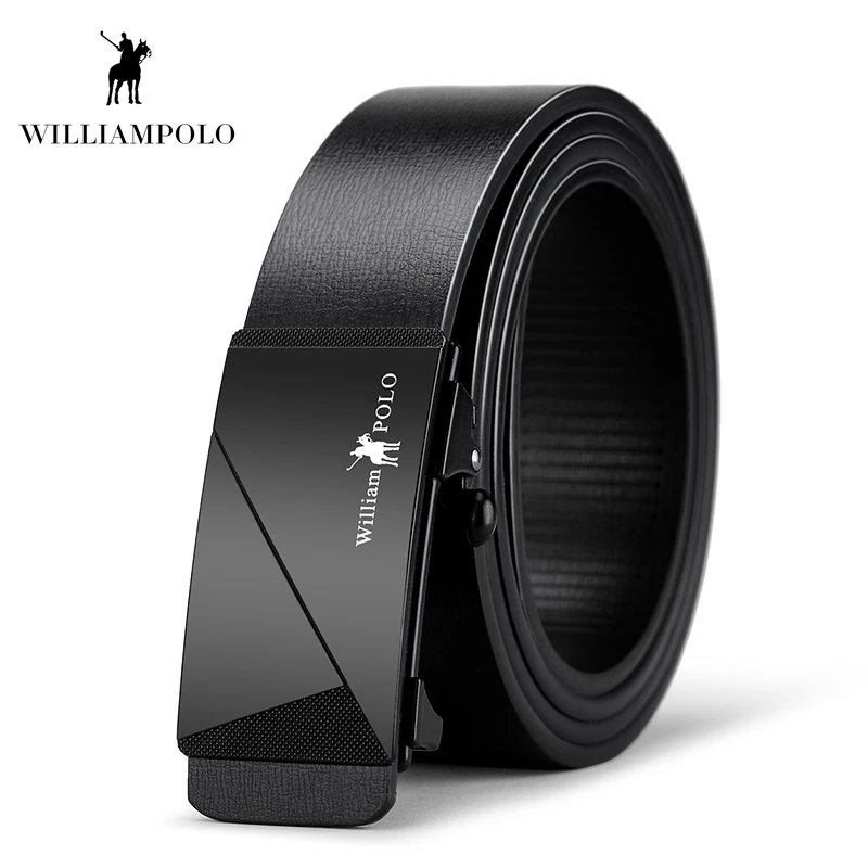 

Williampolo 2019 High Quality Fashion Leather Automatic Buckle Metal Buckle Men Belt Male PL18171P