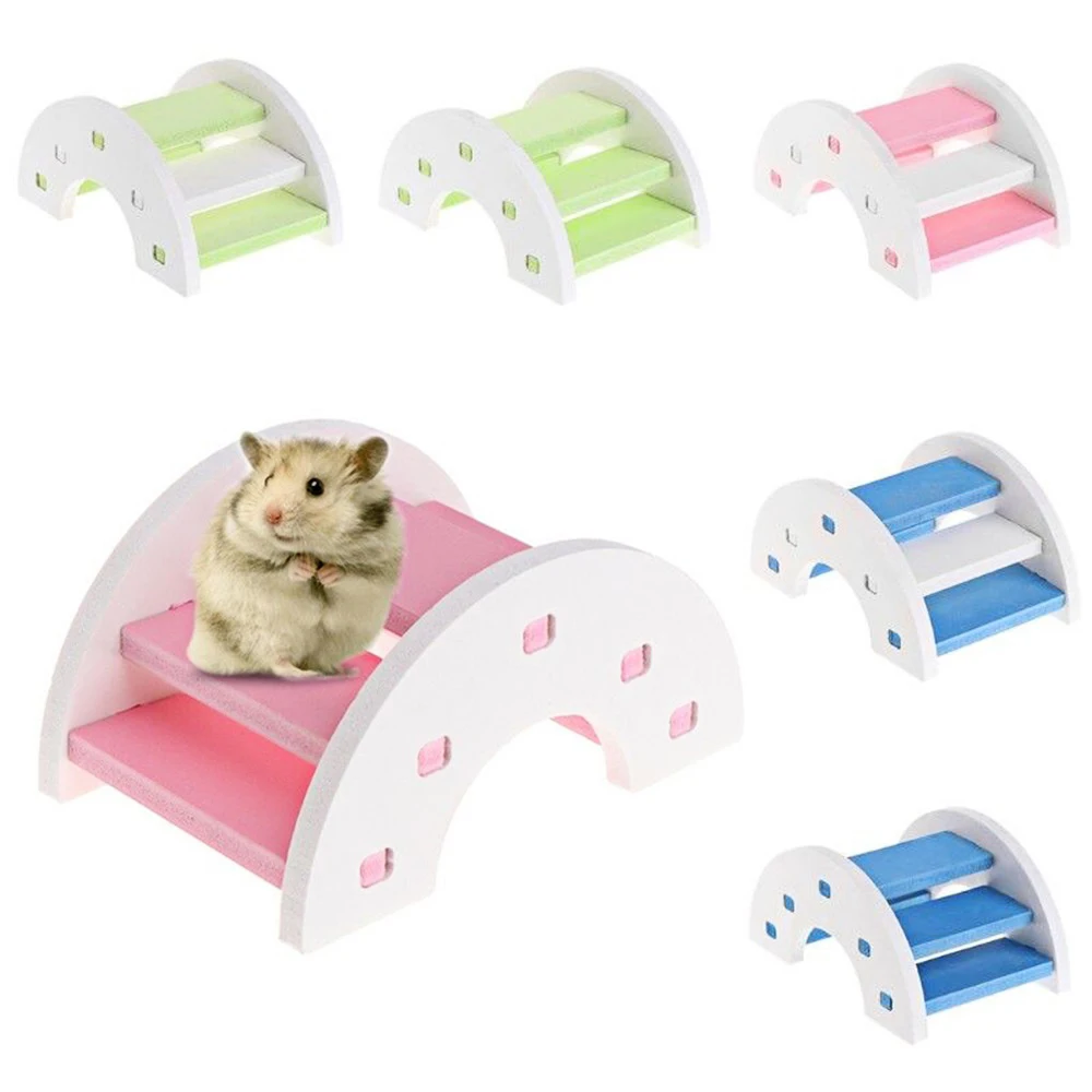 

1Pc Hamster Funny Toy Bridge Shape Seesaw Wooden PVC For Small Animal Pets Guinea Pig Squirrel