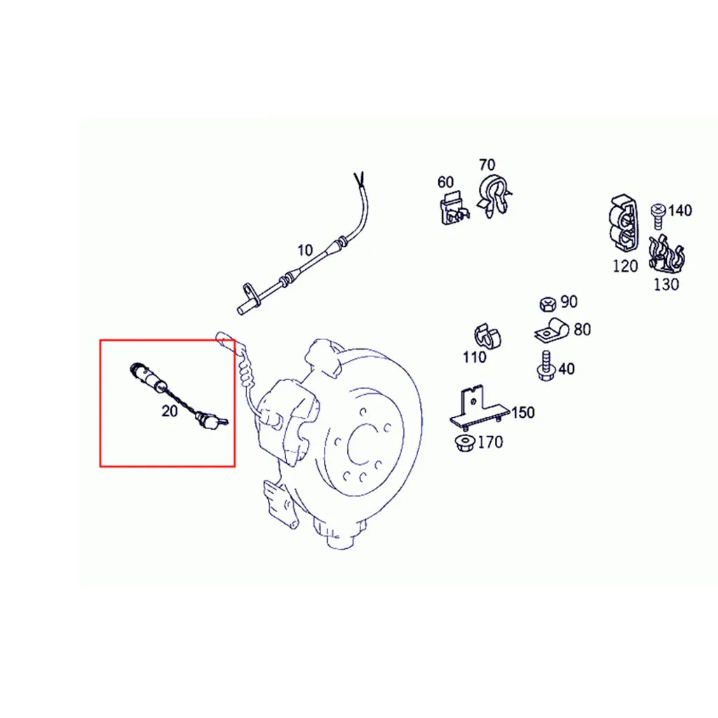 Износ тормозных колодок сенсор OE: 2115401717 для Mercedes Benz CLK SL C E S класс Прямая