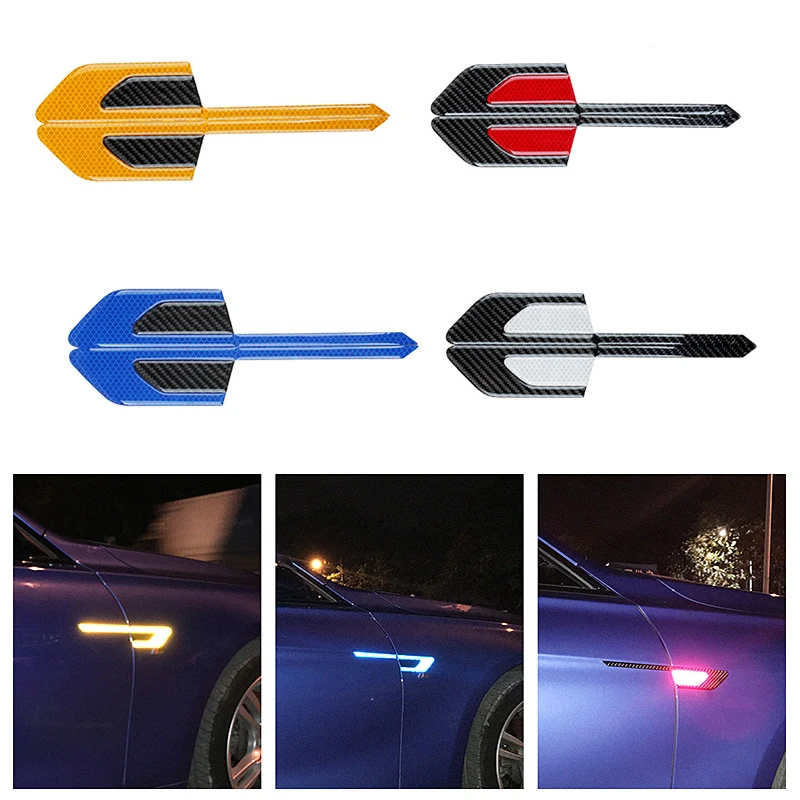 

2pcs Universal Car Body Fender Anti Scratch Reflector Side Edge Protection Guards Strips For Honda Hyundai Kia Nissan Infiniti