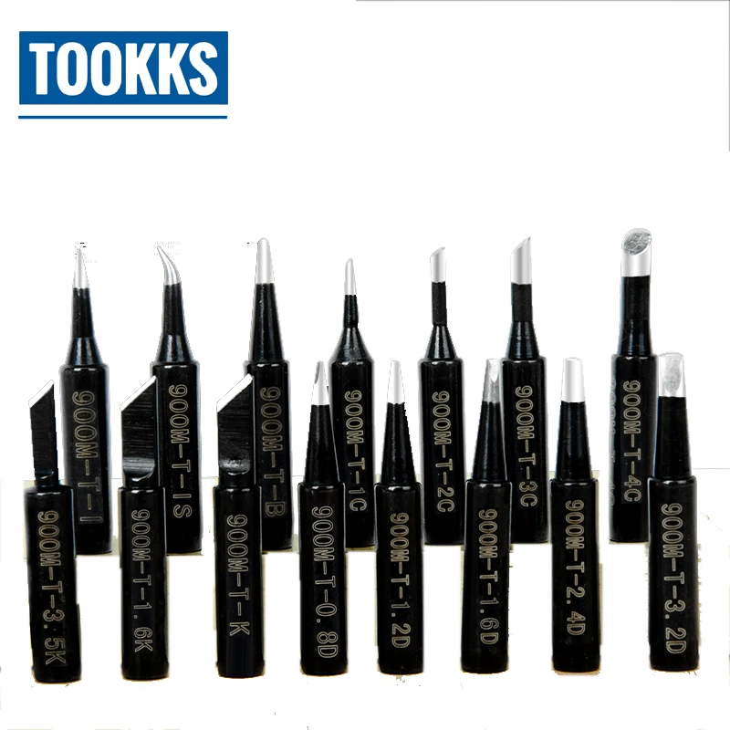 

16Pcs/Lot Lead-Free 900M T Soldering Iron Tips Set Weling Sting For Hakko 936/937/928 Station Welding Head