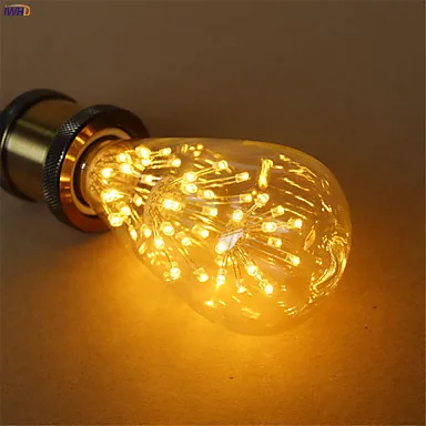 IWHD Bombillas LED Edison lámpara Bombillas 3 W A19 ST64 G80 Vintage Retro lámpara ampolla Gloeilamp decoración Industrial