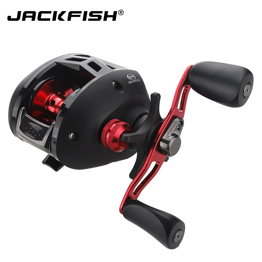 

JACKFISH Baitcasting Reel 12+1BB Right/Left Handle Fishing Reel Aluminum Spool Carretilha Pesca Carp 7.3:1 Fishing Gear
