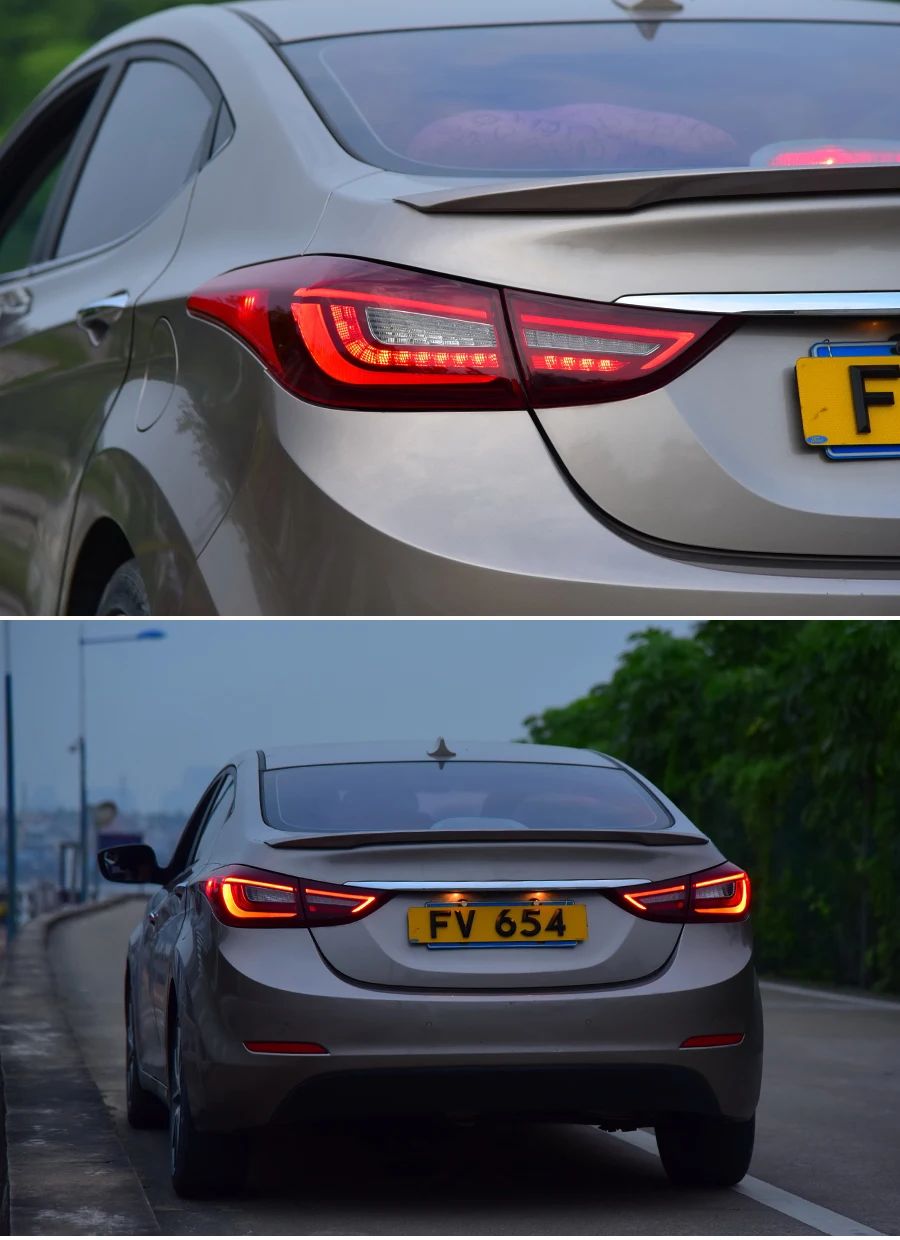 Задняя фара для hyundai Elantra 2012 2013 светодиодный дальнего света светодиодный стоп-сигнал поворота