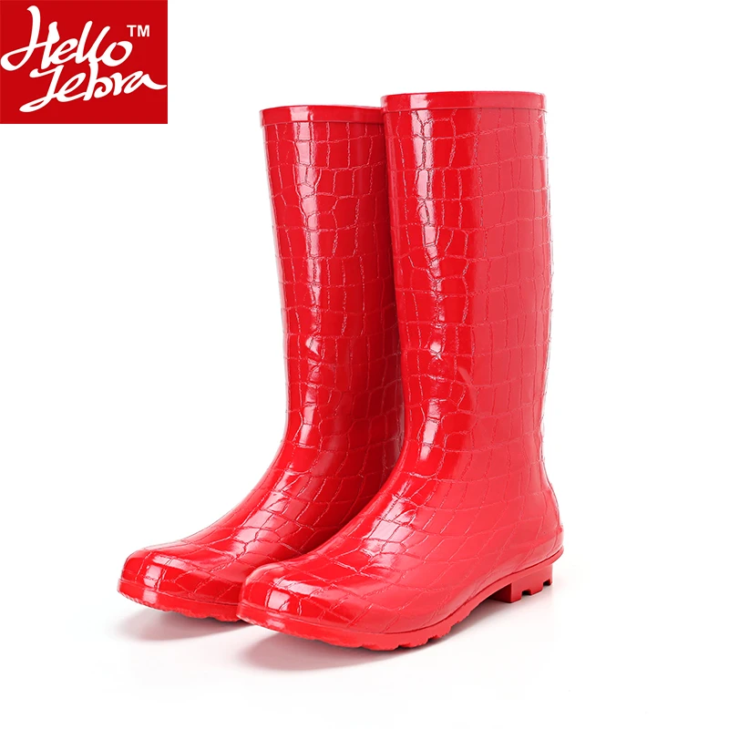 rain boots red