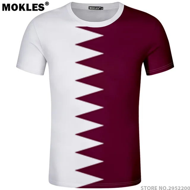 STATE OF QATAR t shirt diy free custom made name number qat T Shirt