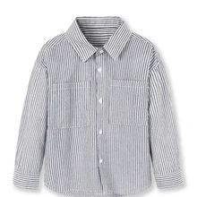 Balabala/хлопковая рубашка для маленьких мальчиков; рубашки на пуговицах; рубашка в полоску для маленьких мальчиков; одежда на весну-осень