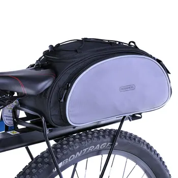 

ROSWHEEL Bicycle Carrier Bag 13L Rack Trunk Bike Luggage Back Seat Pannier Outdoor Cycling Storage Handbag Shoulder Strip 14541