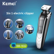 Kemei Перезаряжаемые лысый машинка для стрижки волос электрические машинки для стрижки волос моделирования волос триммер Бритва беспроводные Регулируемая машинка для стрижки волос