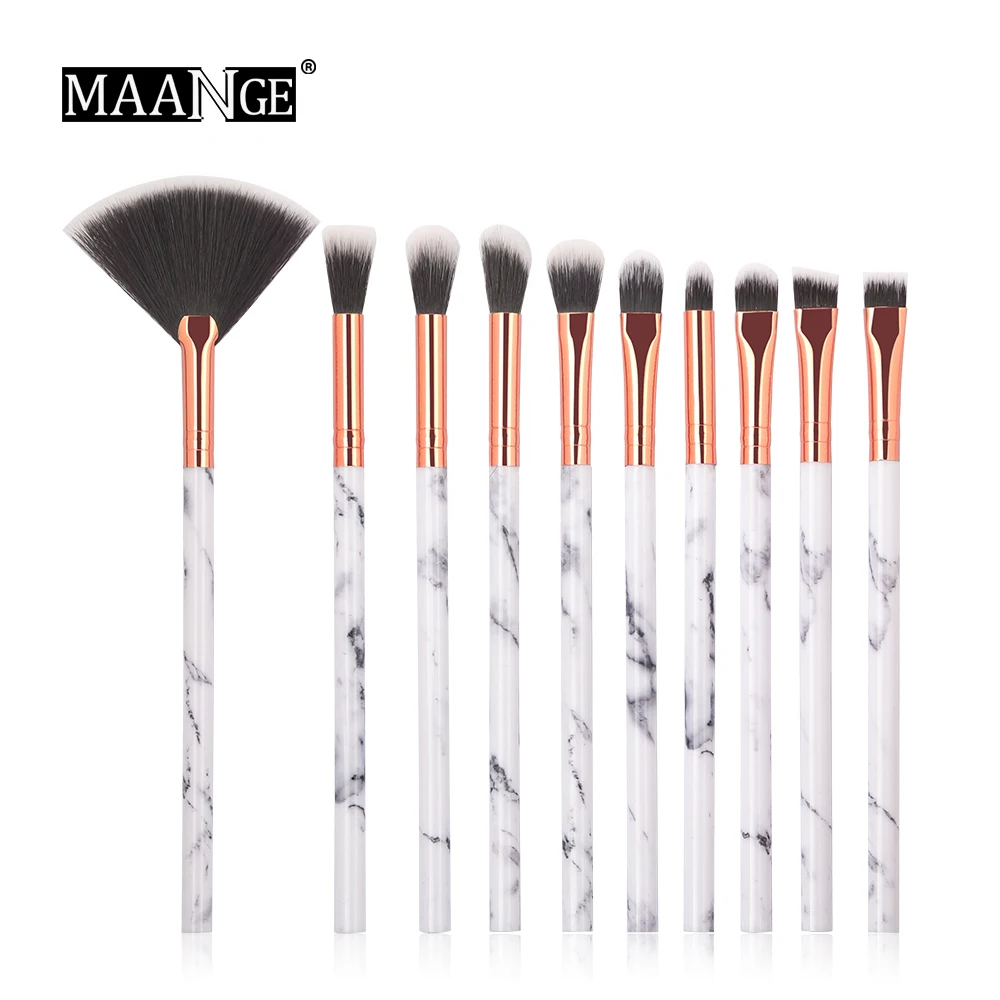

ESSANCEYA 5/10 Pcs Marble Handle Makeup Brushes Set Eyeshadow Eye Make Up Brushes Cosmetic Beauty Tools Kit Pincel Maquiagem