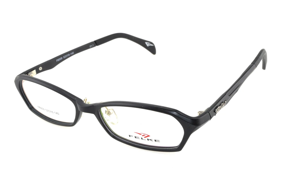 Narrow Black Light Designer Eyeglasses Frame Full Rim Optical Custom