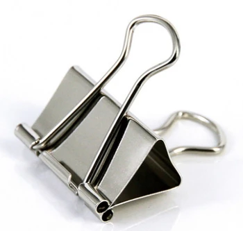 

8485 High quality DELI brand Silver metal Binder clips high quality silver color stainless 19mm 25mm 32mm