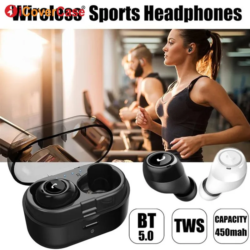 Беспроводные наушники Twins Bluetooth с зарядным устройством для Samsung Galaxy A3 A5 A7 2017 A6 A8 + 2018