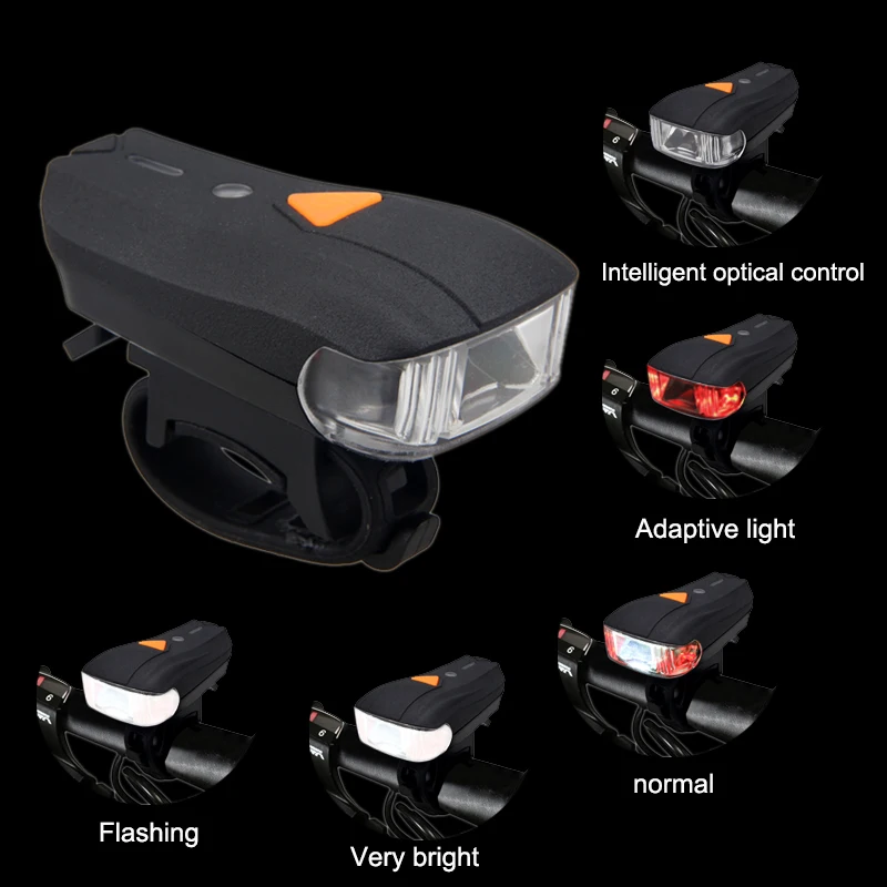 USB Перезаряжаемый передний велосипедный головной светильник XPG светодиодный велосипедный фонарь 180 градусов широкий угол велосипедный светильник MTB ночной предохранительный фонарь