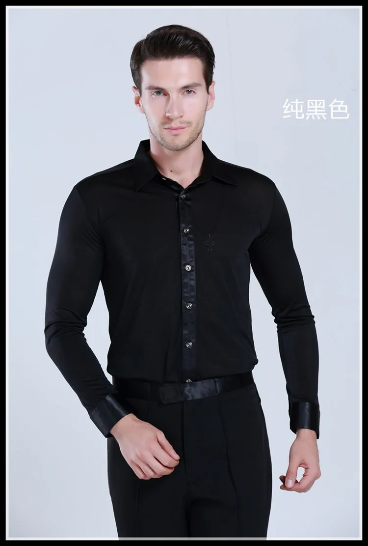 DB23596 mens latin dance shirt-7