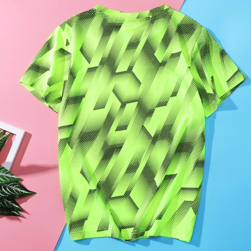 Summer Sports Function Children Top Tees Outfits Fast Drying Elasticity Hygroscopic Anti-UV Boys T-shirts For 110-150cm