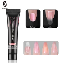 15 мл гель для ногтей полигель для наращивания ногтей искусство Блеск все для Дизайн ногтя маникюрные Светодиодный УФ лак