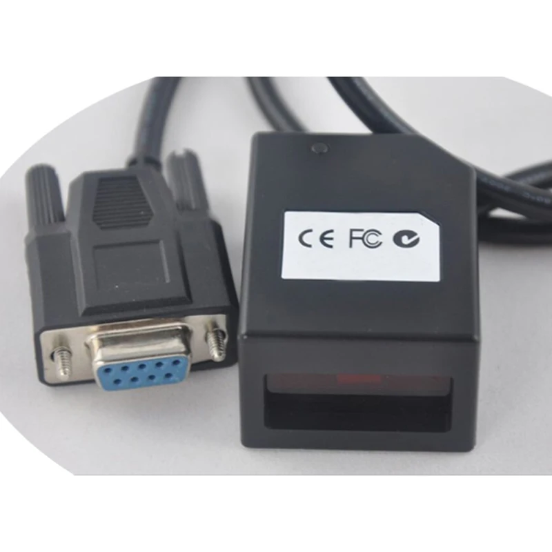 100 шт./лот RS232 IP54 Номинальное фиксированное Крепление 1D CCD сканер штрих кода для