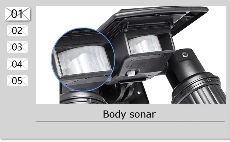 Z20 adjustable Solar spotlight Body sonar fourteen LED lamps super light camping solar power battery for courtyard corridor