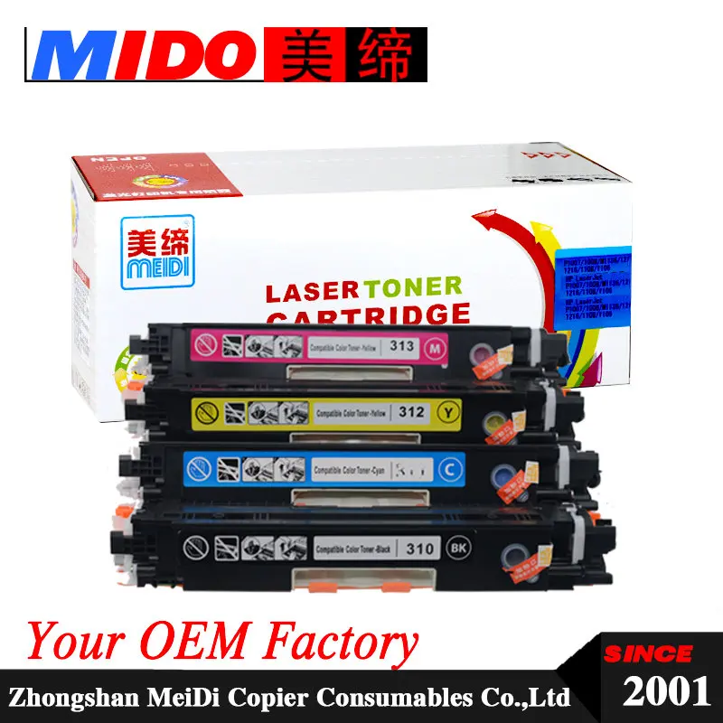 

Factory CE310A CE311A CE312A CE313A toner cartridge for Color LaserJet Pro MFP M176n M177fw 130A