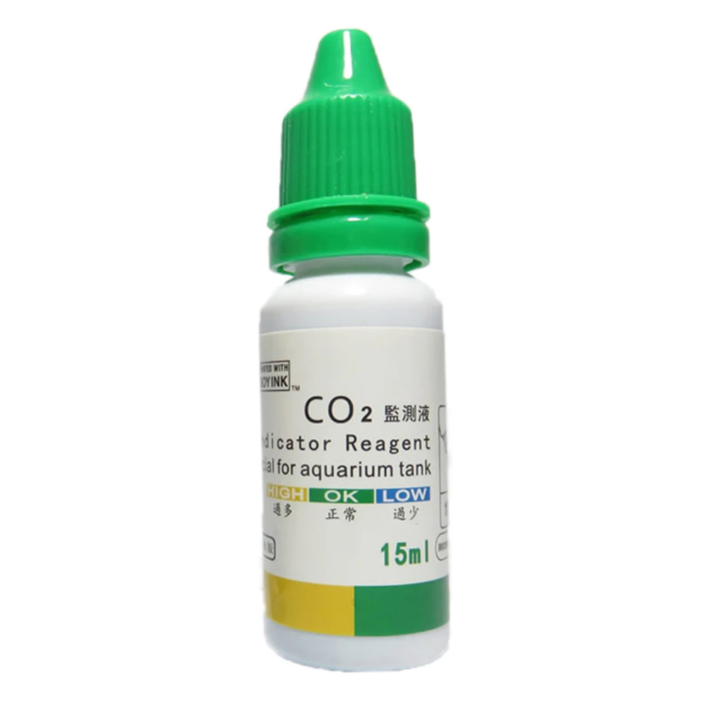 

15ml Aquarium Water Tank CO2 Indicator Solution Detection Solution Fish Tank Liquid Test Plants Long Term Aquarium CO2 Indicator